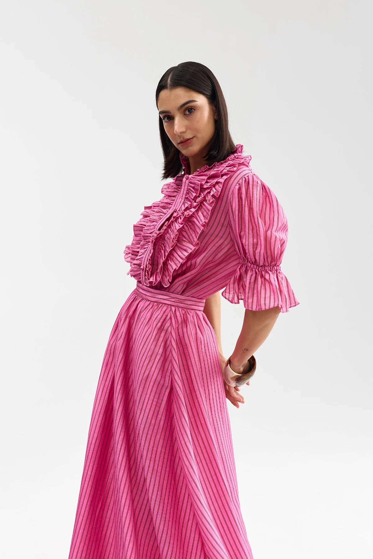CALLA SKIRT - POPPY BARK STRIPE