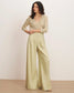 COLETA V-NECK SWEATER - LIGHT PISTACHIO