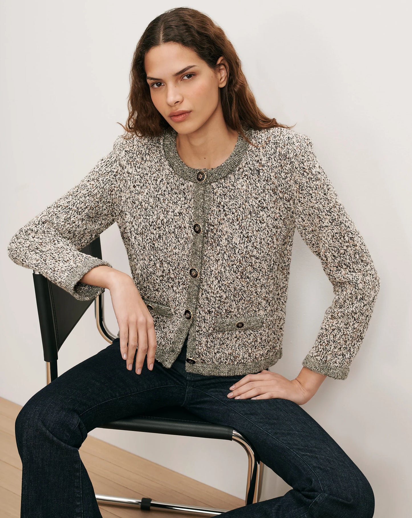 *PREORDER* REXTON CARDIGAN - DOVE MULTI