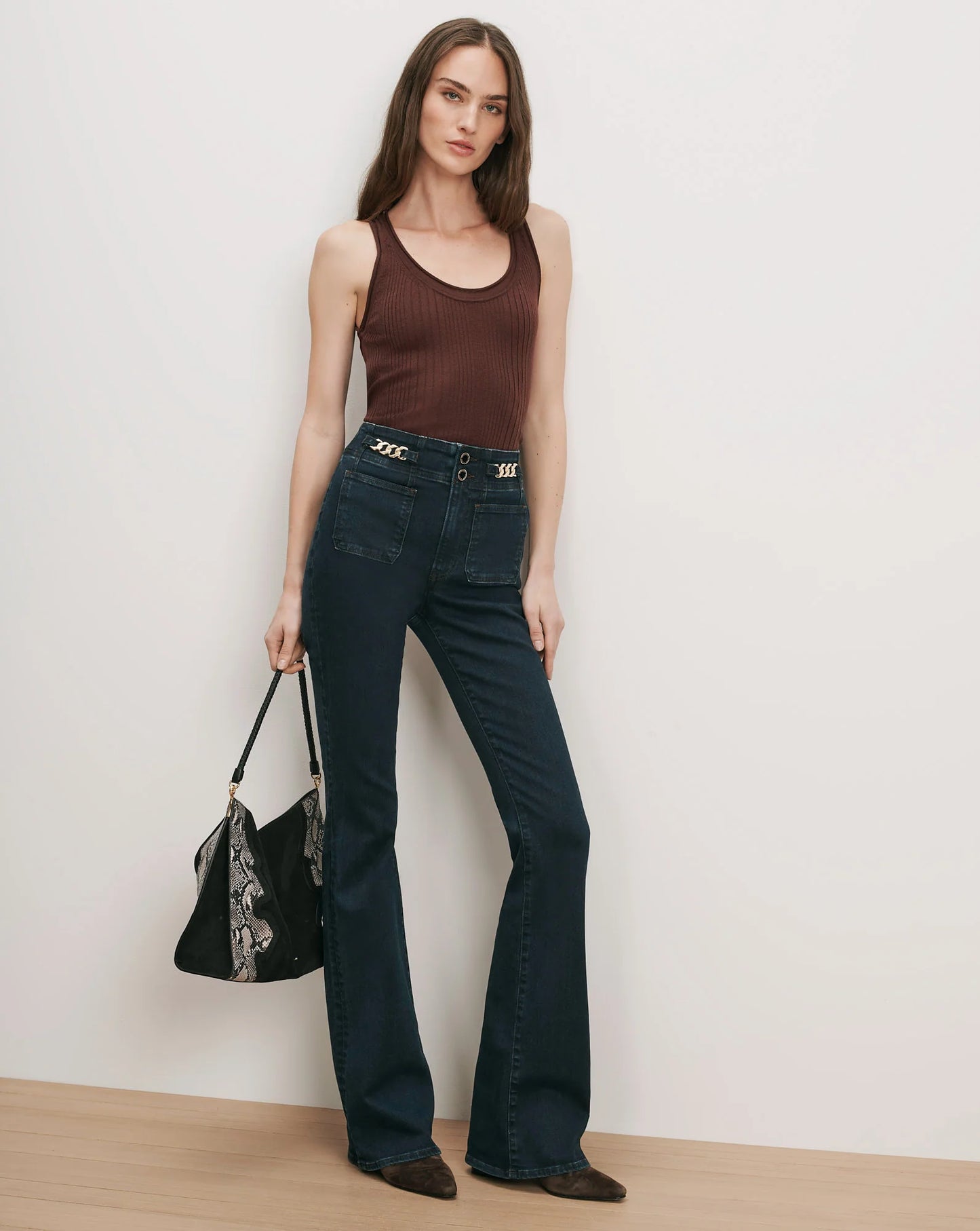 *PREORDER* BEVERLY CHAIN DETAIL JEAN - DARK MIDNIGHT