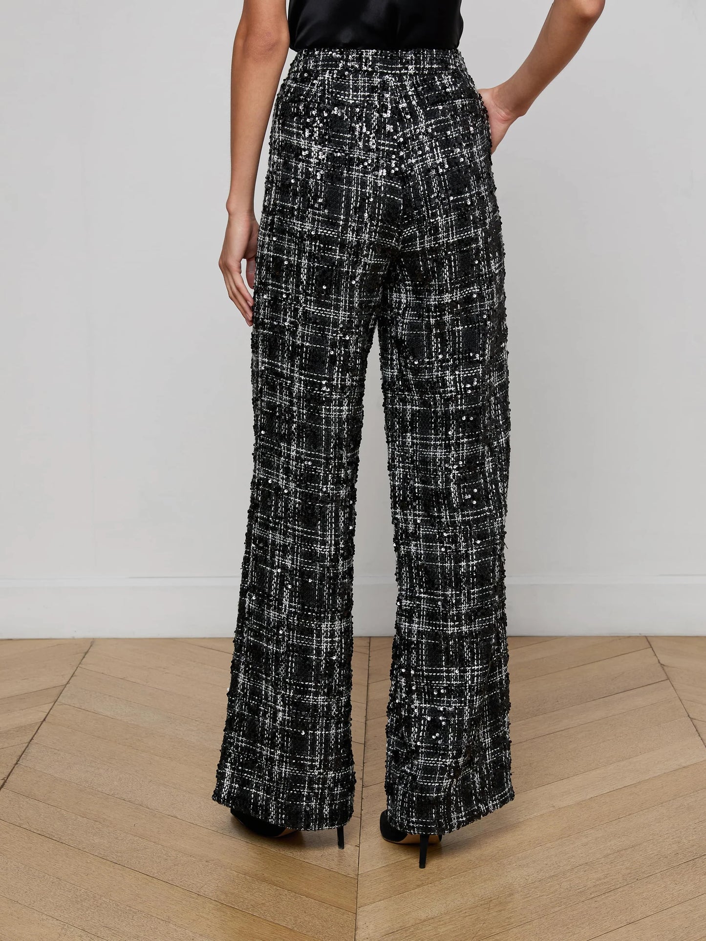 LIVVY PANT - TWEED BLACK SEQUIN