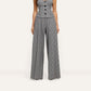NOVA PLEATED PANT - HOUNDSTOOTH