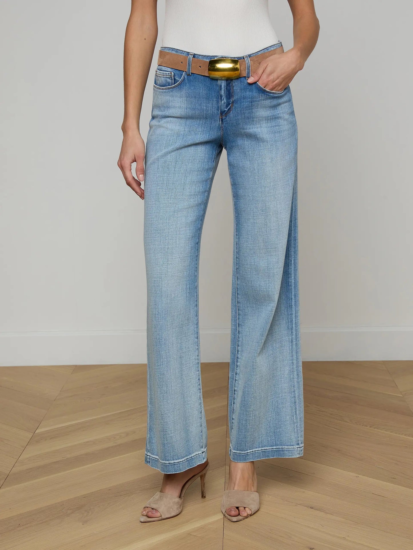 *PREORDER* JOANNE WIDE LEG JEAN - DRY ICE