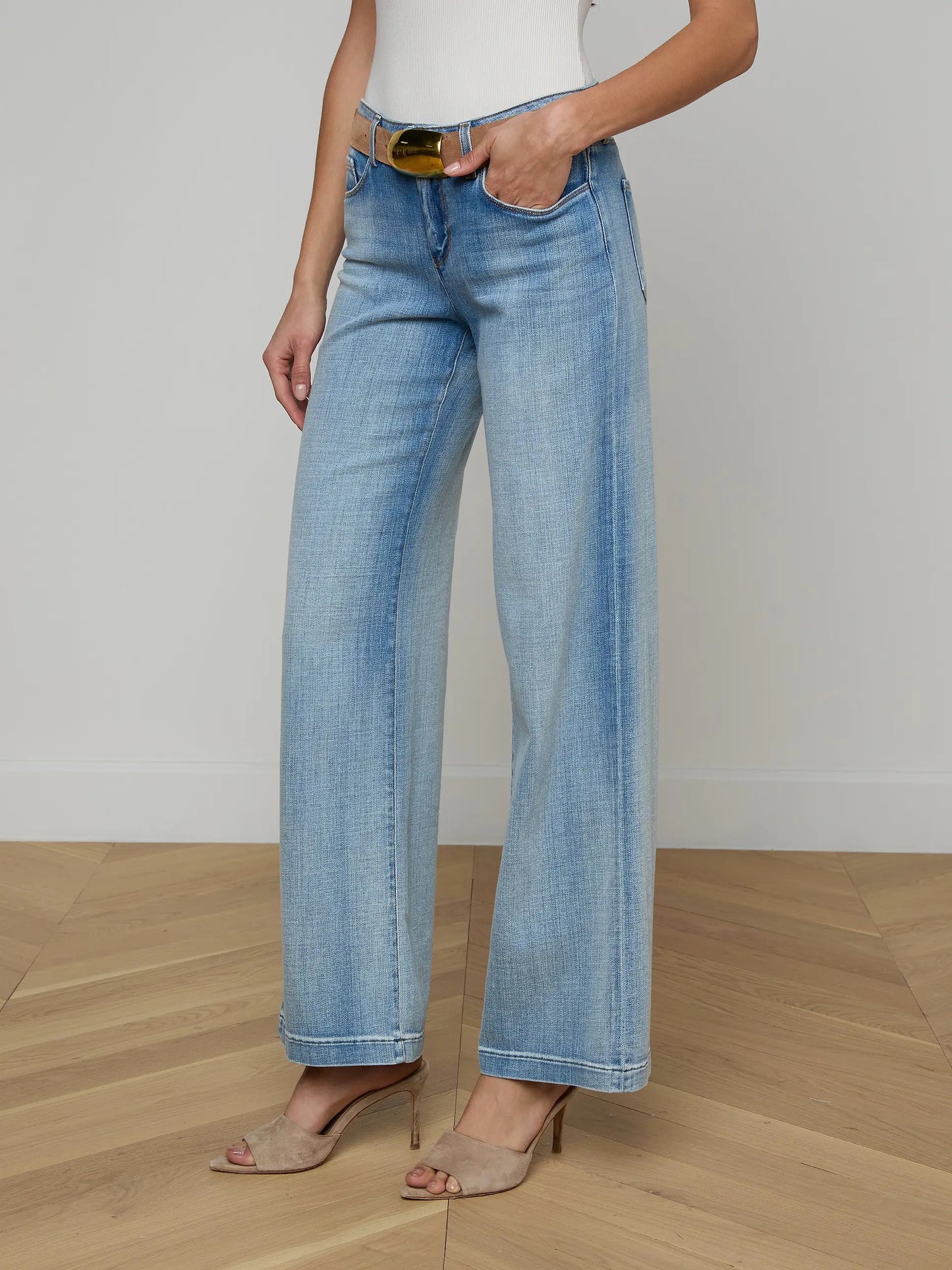 *PREORDER* JOANNE WIDE LEG JEAN - DRY ICE