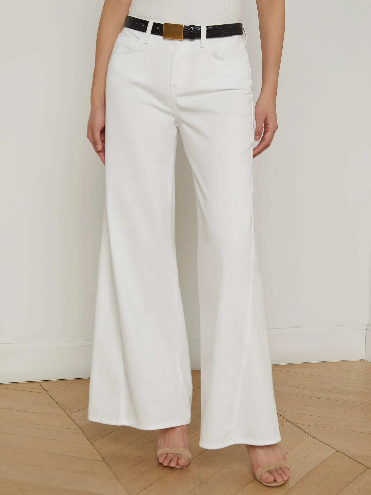 BEAU WIDE LEG JEAN - BLANC