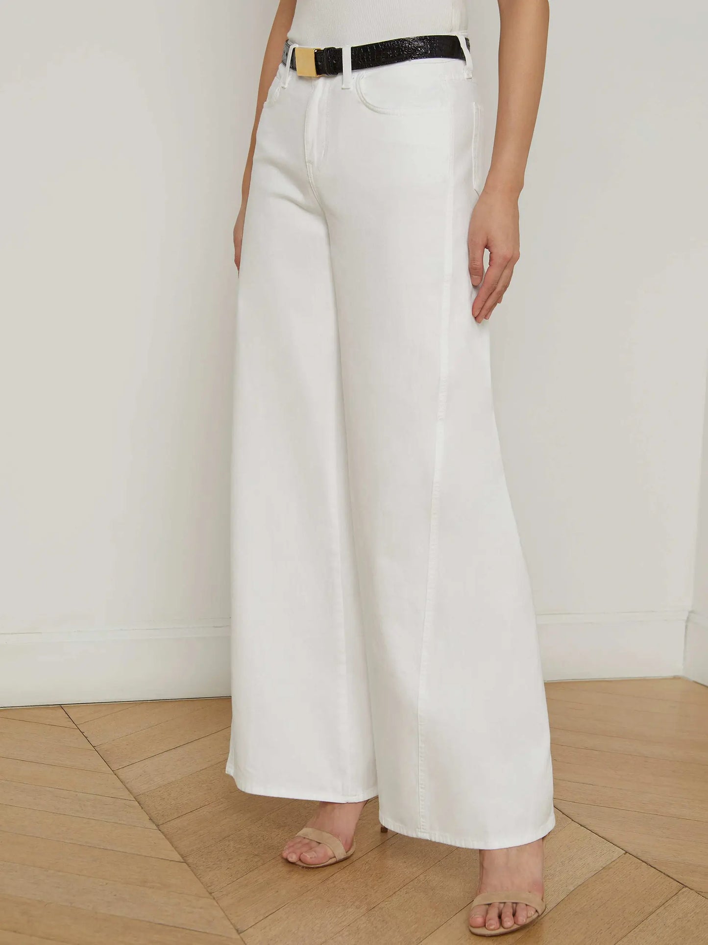 BEAU WIDE LEG JEAN - BLANC