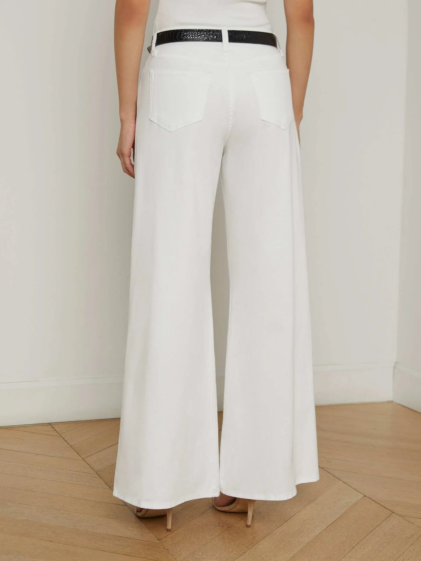 BEAU WIDE LEG JEAN - BLANC