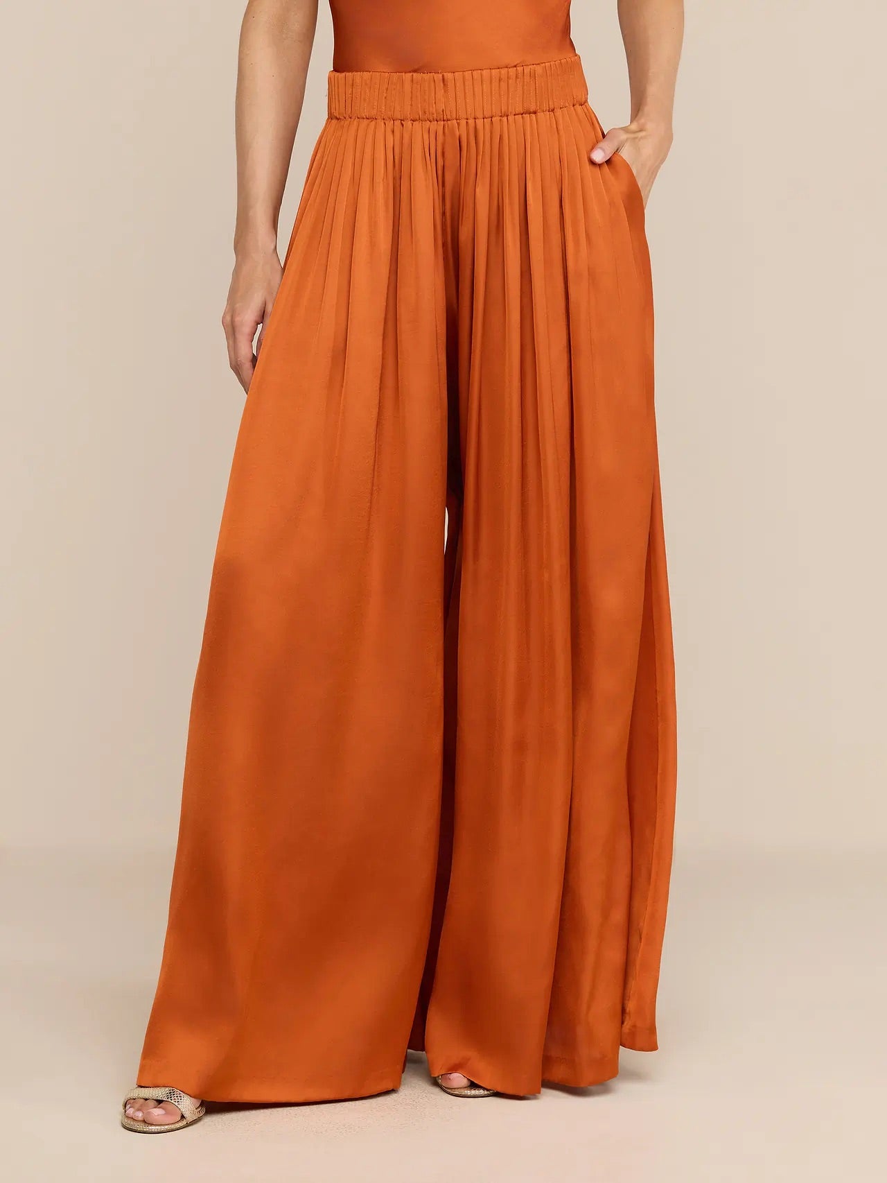 HAYLO WIDE LEG PANT - SIENNA