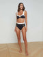 ALEXANDRIA BIKINI TOP - BLACK/WHITE