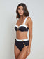 ALEXANDRIA BIKINI TOP - BLACK/WHITE
