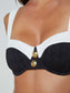 ALEXANDRIA BIKINI TOP - BLACK/WHITE
