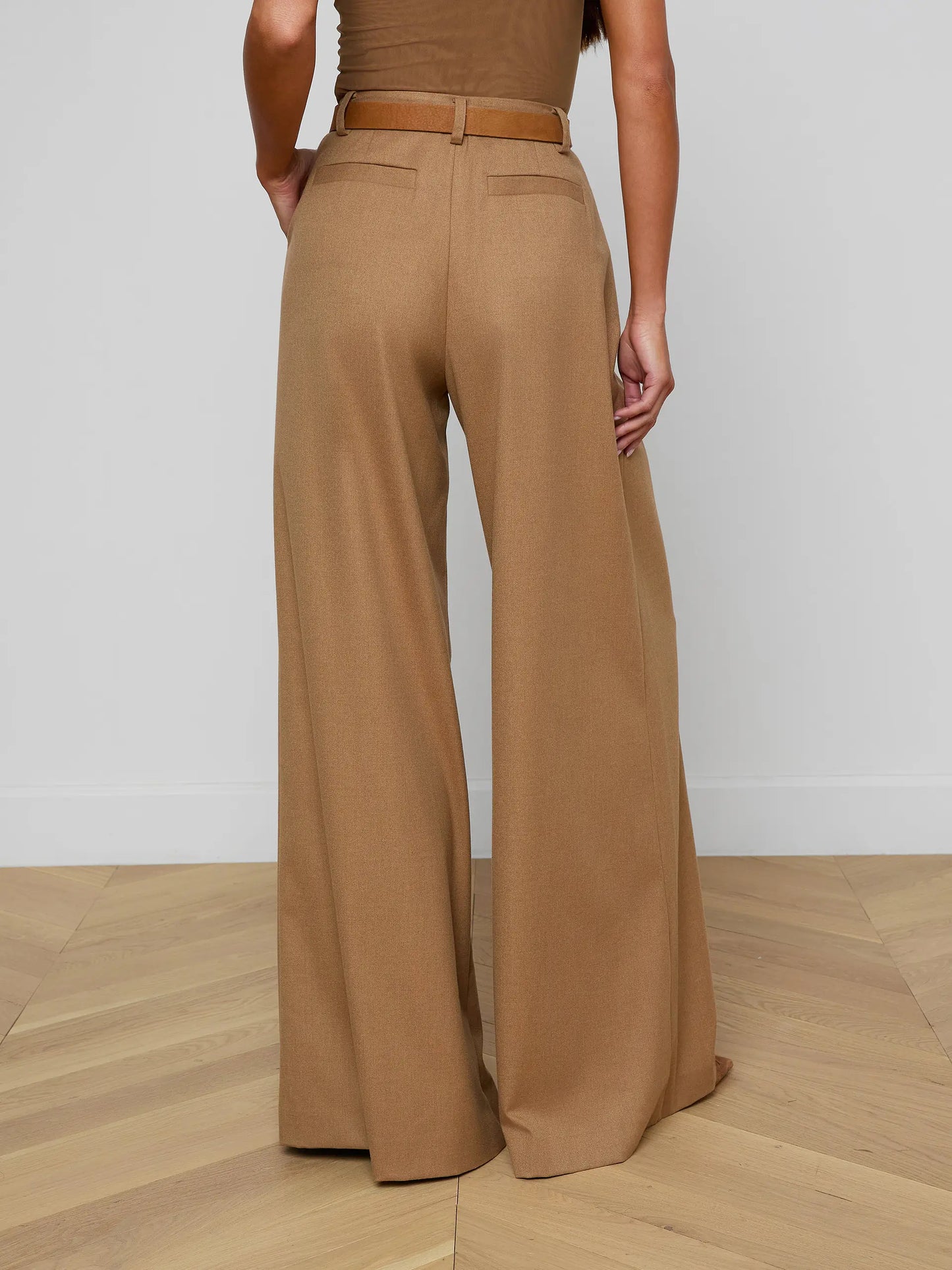 CHELSY WIDE LEG PANT - DARK MACCHIATO