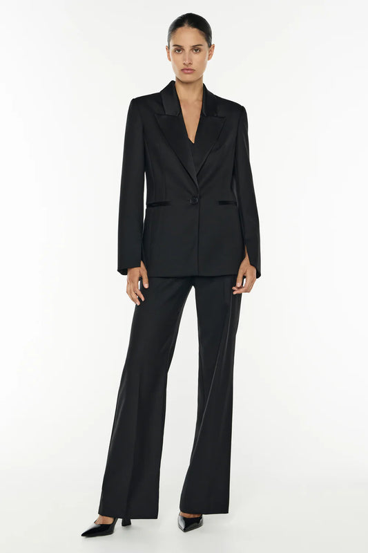 MAJOR SUIT HIGH WAISTED PANT - BLACK