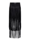 KAROLINA FRINGE SKIRT - BLACK