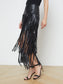 KAROLINA FRINGE SKIRT - BLACK