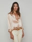 DANI SILK BLOUSE - PETAL