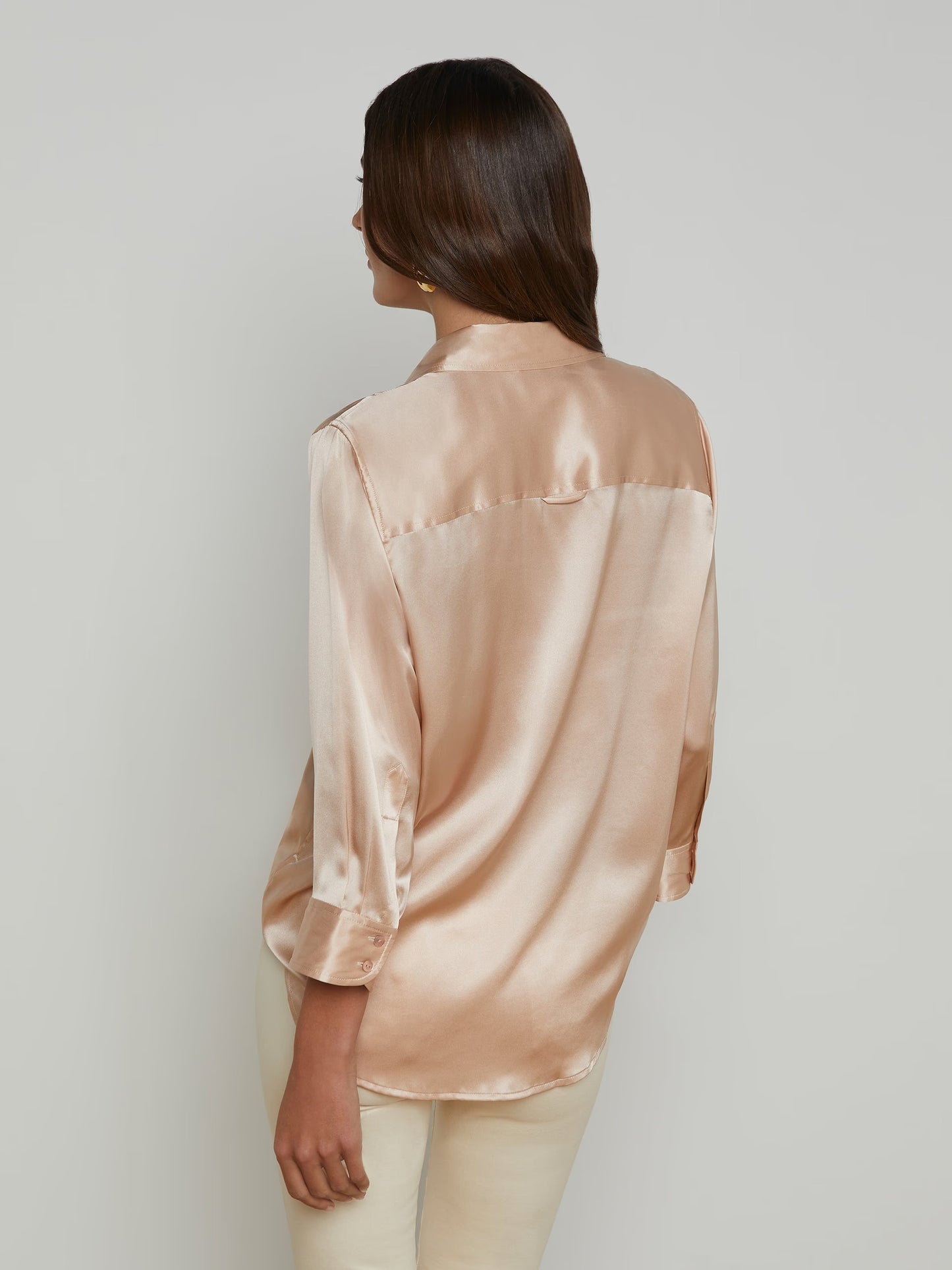 DANI SILK BLOUSE - PETAL