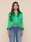 DANI SILK BLOUSE - ISLAND GREEN