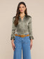 *PREORDER* DANI SILK BLOUSE - SMOKEY OLIVE