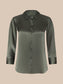 *PREORDER* DANI SILK BLOUSE - SMOKEY OLIVE