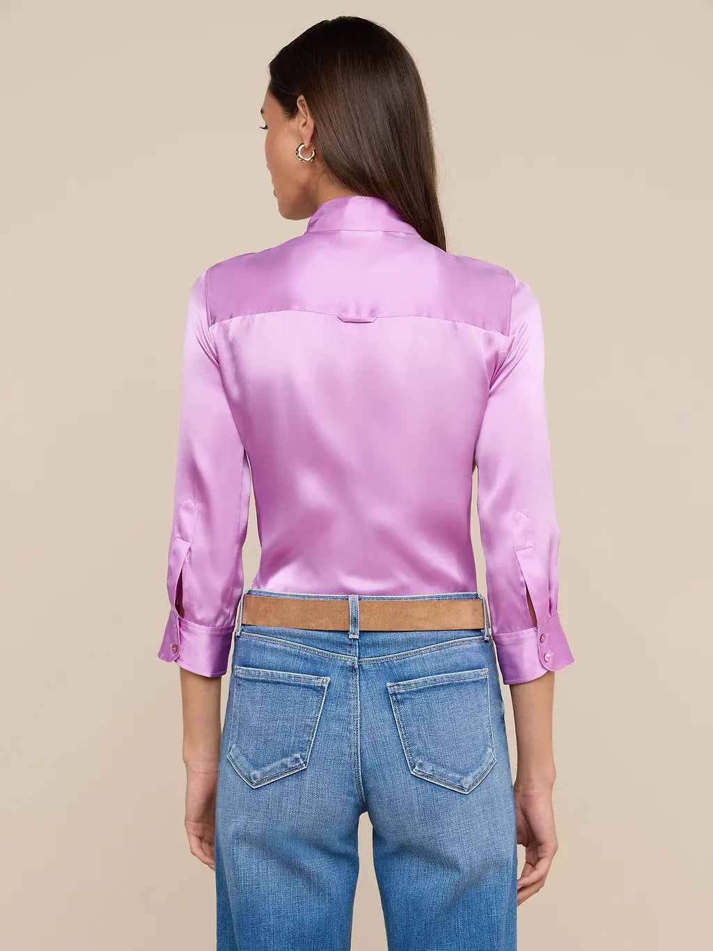 *PREORDER* DANI SILK BLOUSE - VIVID VIOLET