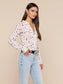 HOLLY BLOUSE - IVORY/LIPSTICK