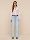 HOLLY BLOUSE - IVORY/LIPSTICK