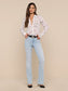 HOLLY BLOUSE - IVORY/LIPSTICK