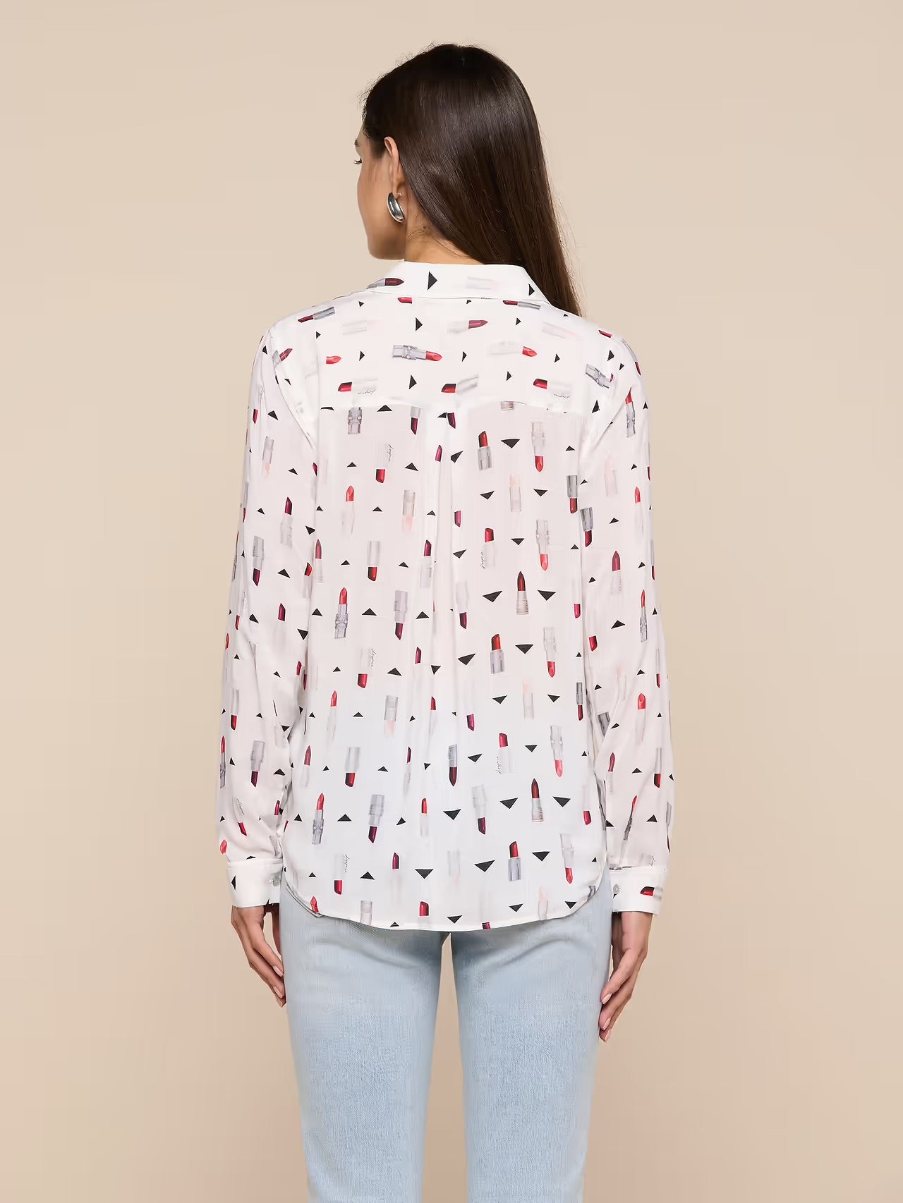 HOLLY BLOUSE - IVORY/LIPSTICK