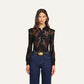 *PREORDER* JENICA LACE BLOUSE - BLACK