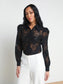 *PREORDER* JENICA LACE BLOUSE - BLACK