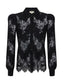 *PREORDER* JENICA LACE BLOUSE - BLACK