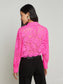 AKEMI LACE CROPPED BLOUSE - PINK GLO