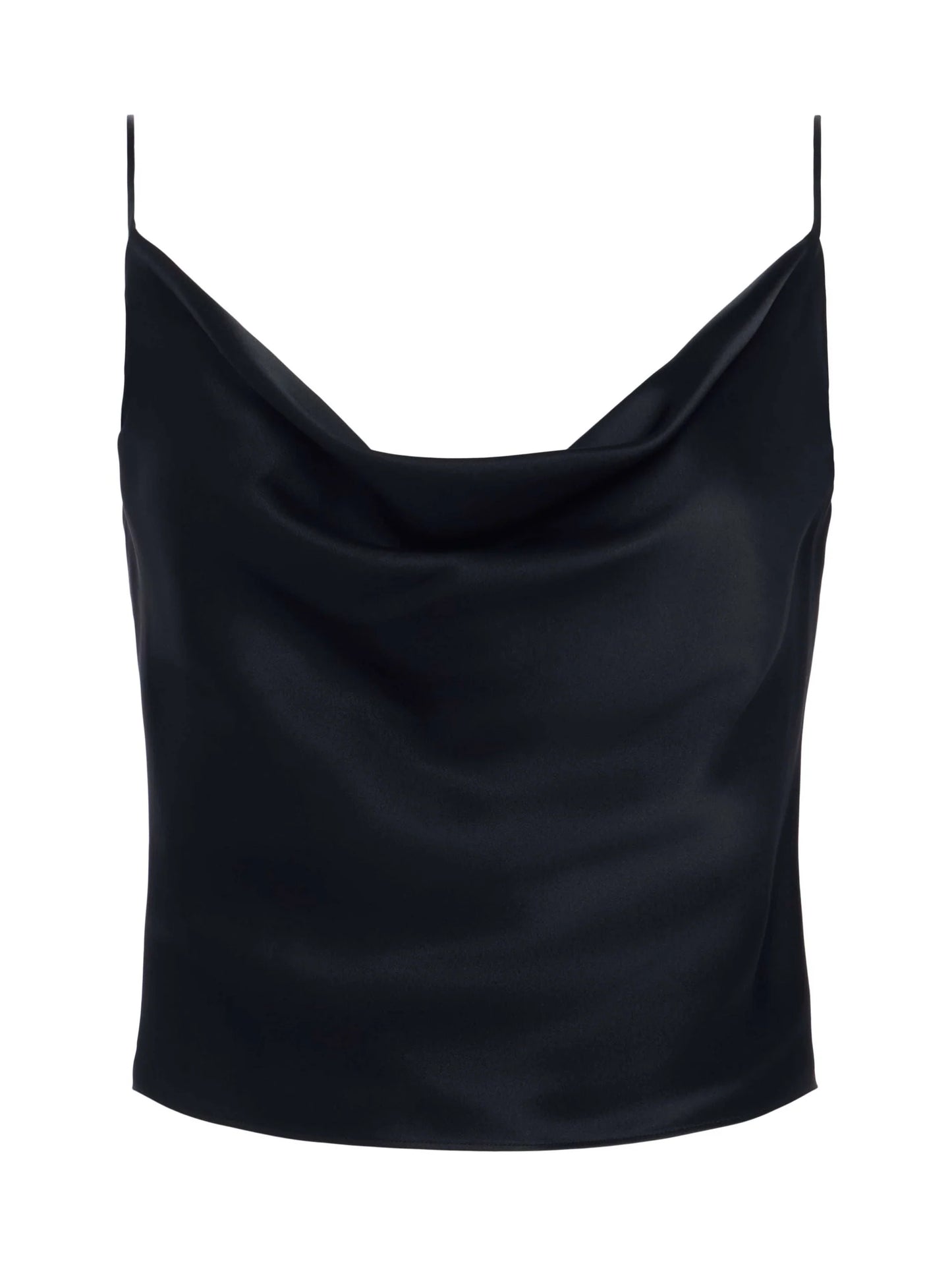 CALISTA COWL NECK CAMI - BLACK