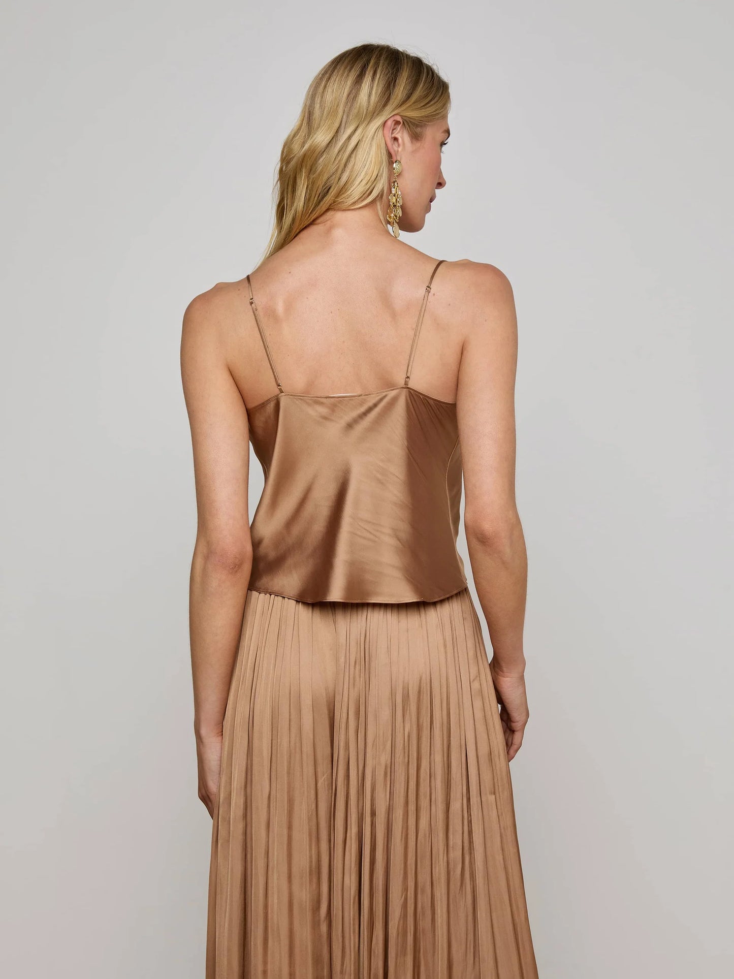 CALISTA COWL NECK CAMI - GINGER SNAP