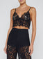 AISLIN LACE BRALETTE TOP - BLACK