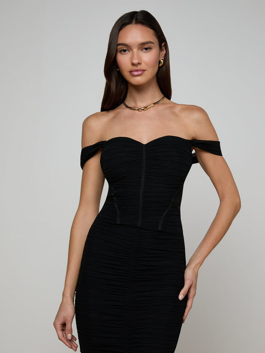 ASUKA CORSET TOP - BLACK