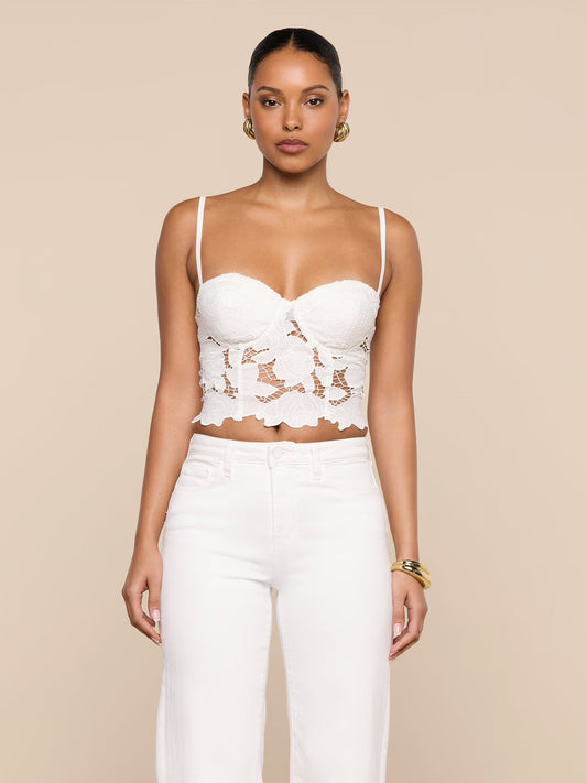SONYA BUSTIER TOP - IVORY