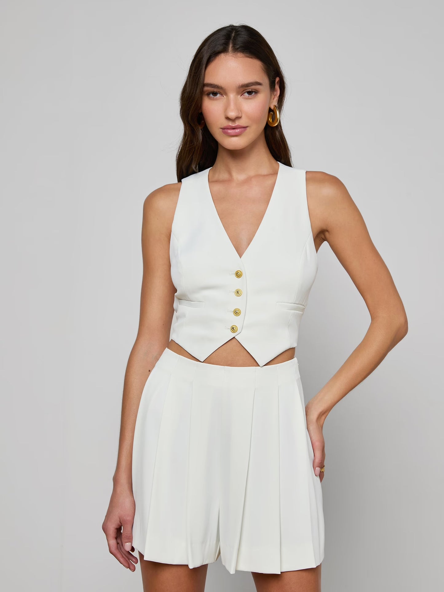 JIANNA SHORT VEST - IVORY