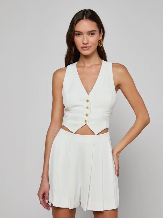 JIANNA SHORT VEST - IVORY