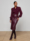 ARLETTE MIDI SKIRT - DARK PORT