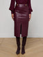 ARLETTE MIDI SKIRT - DARK PORT