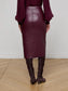 ARLETTE MIDI SKIRT - DARK PORT