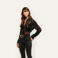 *PREORDER* LAURENT VELVET BLOUSE - BLACK