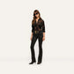 *PREORDER* LAURENT VELVET BLOUSE - BLACK