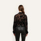 *PREORDER* LAURENT VELVET BLOUSE - BLACK