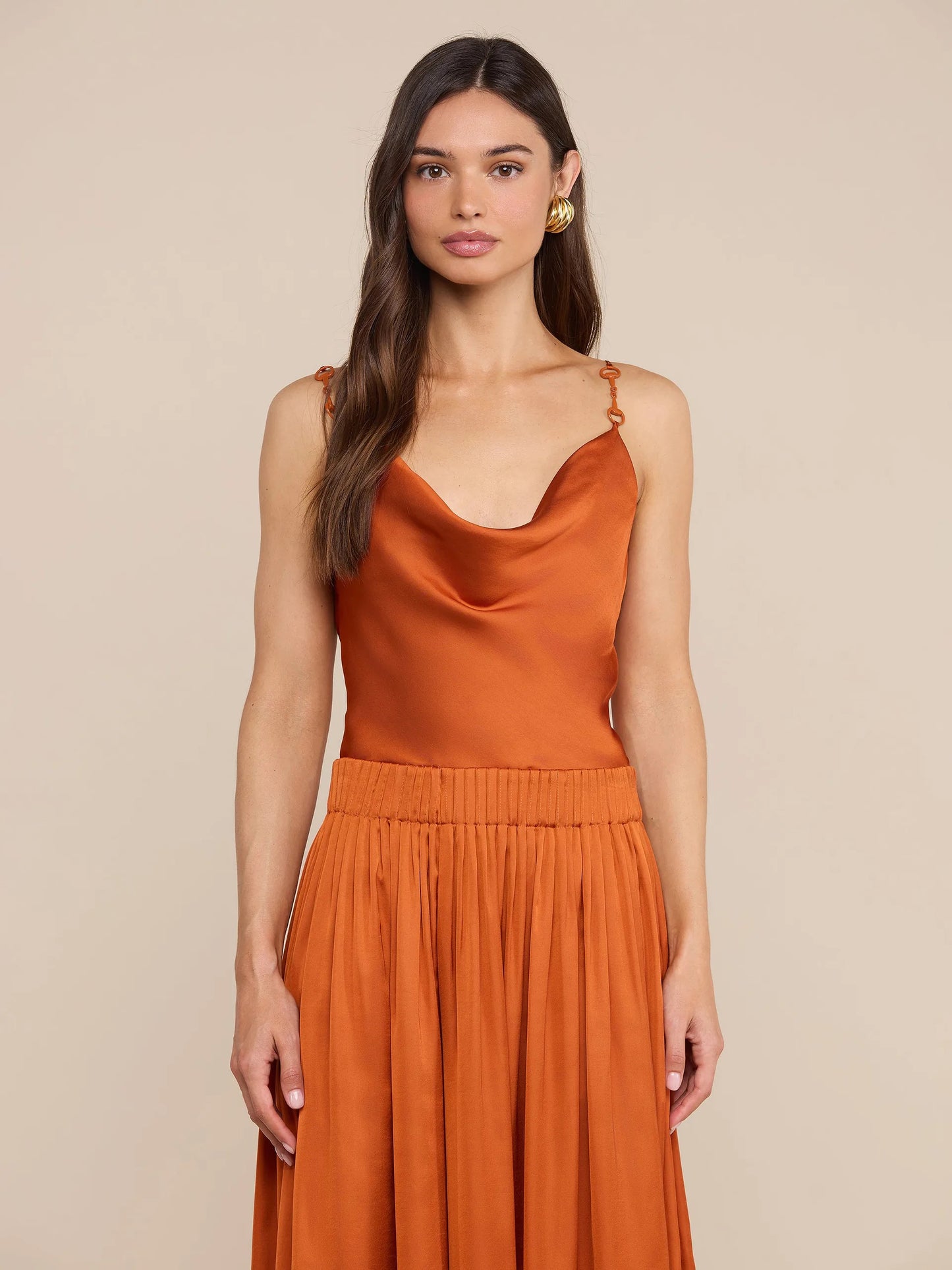 CALISTA COWL NECK CAMI - SIENNA
