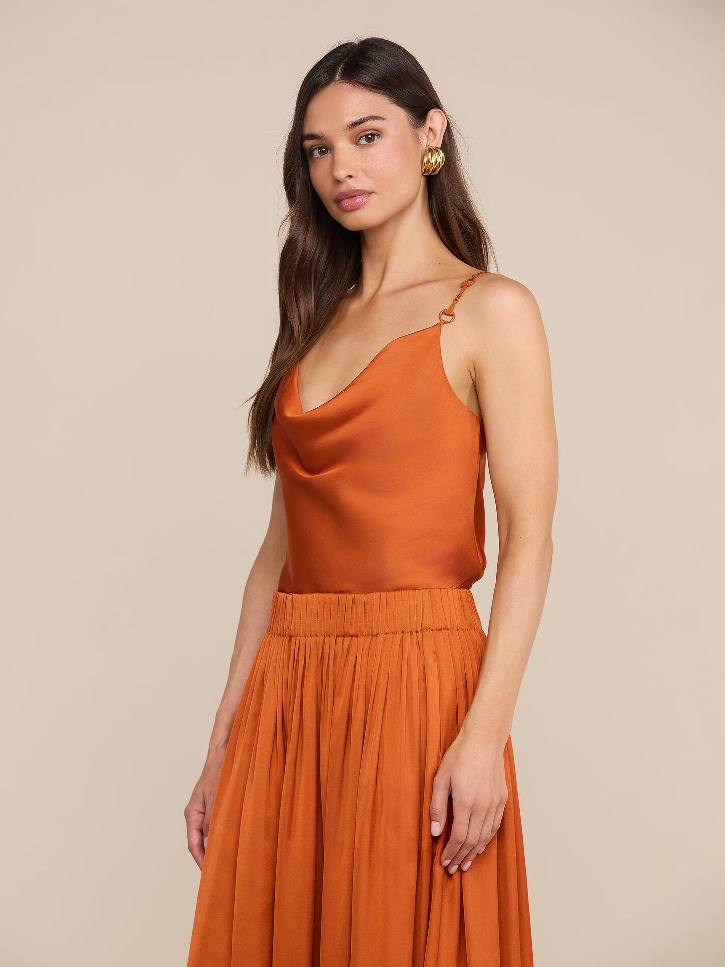 CALISTA COWL NECK CAMI - SIENNA
