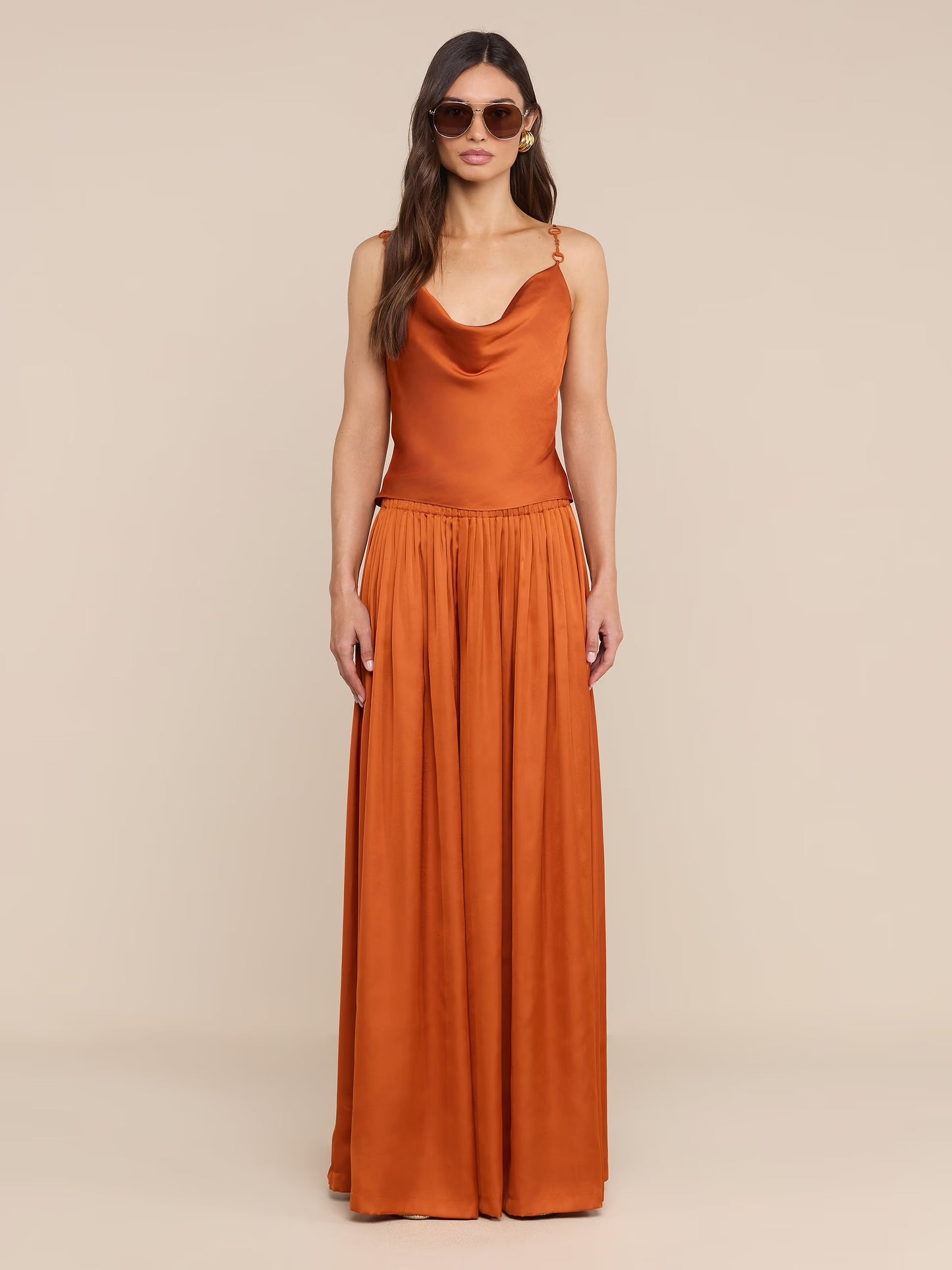 CALISTA COWL NECK CAMI - SIENNA