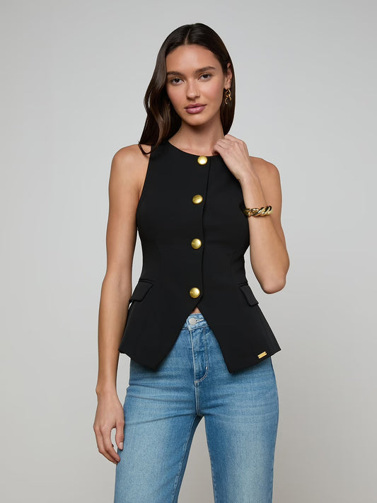 TESSA VEST - BLACK